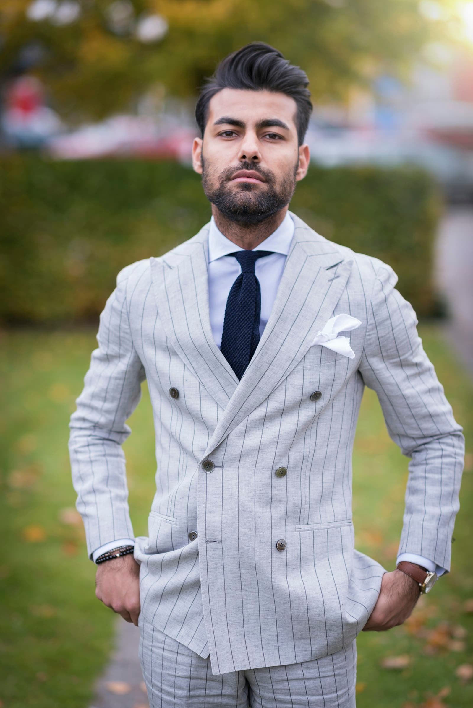 Pinstripe Statement Suit